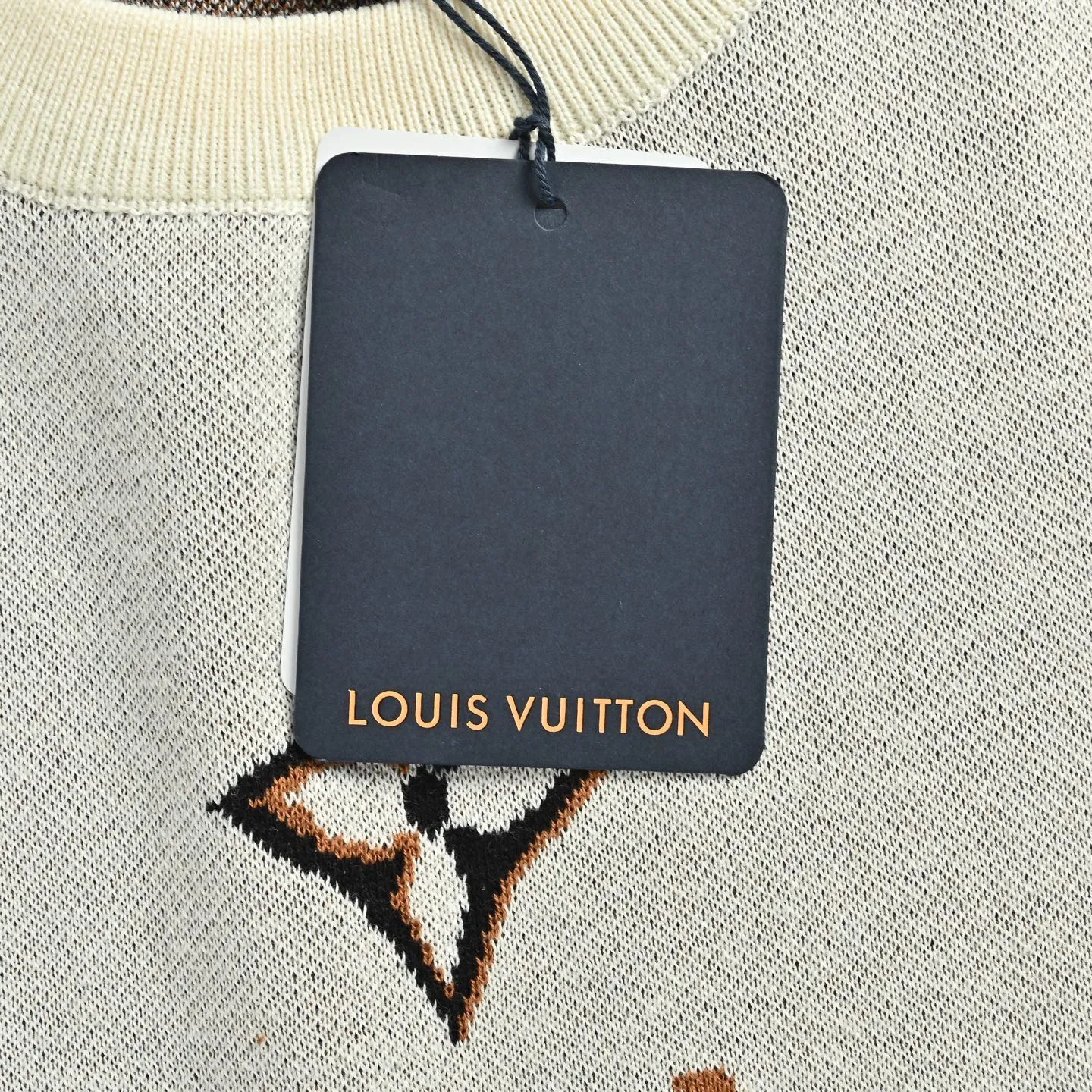 Louis Vuitton/Louis Vuitton letter old pattern jacquard knitted short sleeves